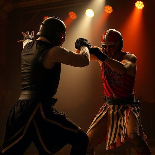 Students practicing stage combat